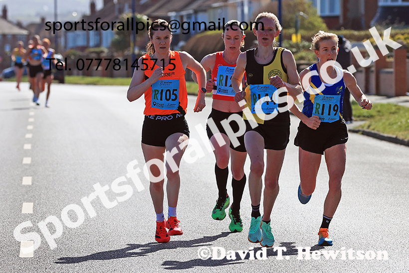 Senior womens Northern 6 Stage Road Relay, 2025 Northern 12 and 6 Stage Road Relays and Junior 5k, Redcar. Photo: David T. Hewitson/Sports for All Pics